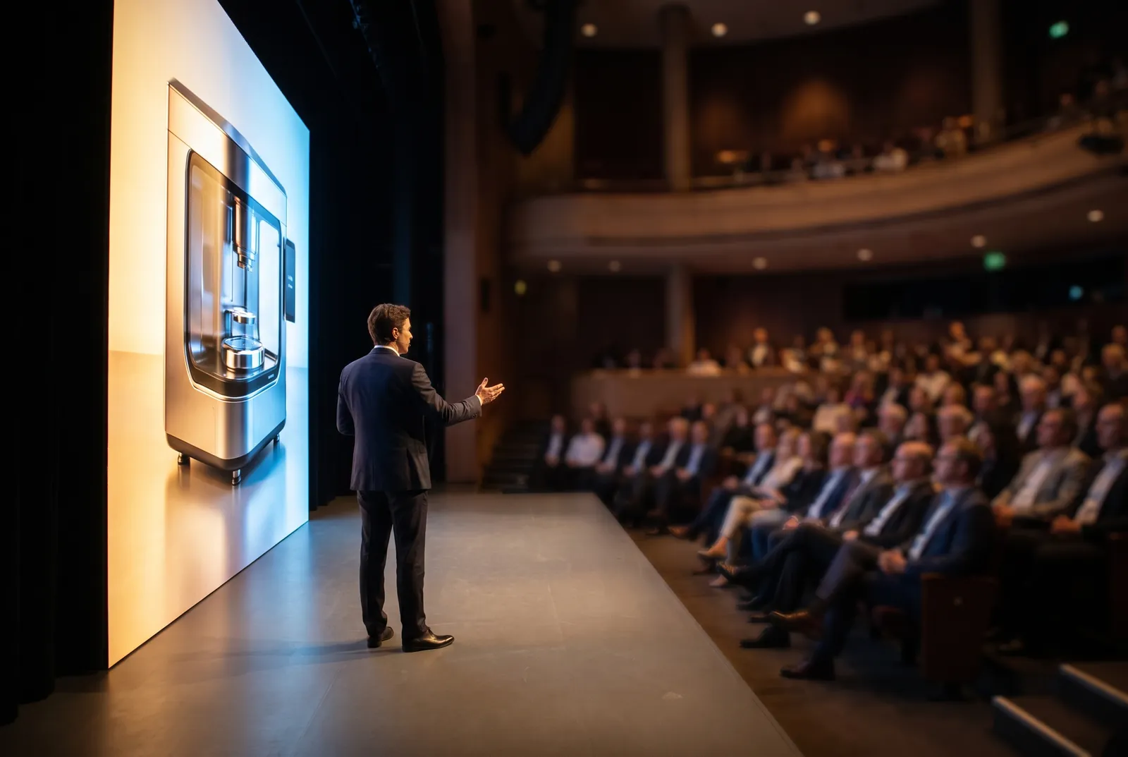 Apresentação de produto em tela touch gigante